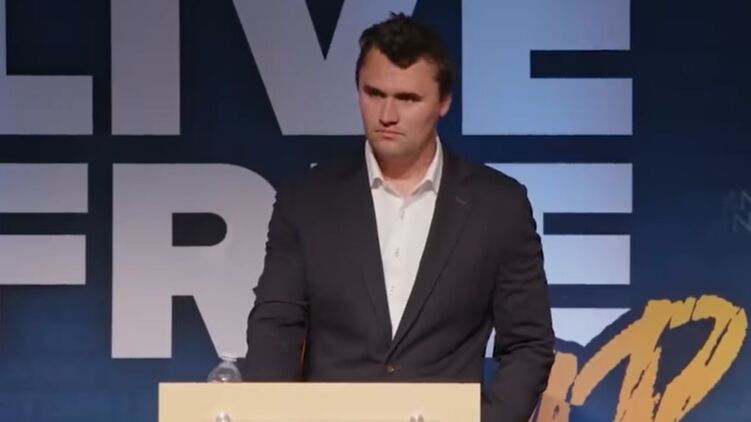 Чарлі Кірк. Скріншот відео