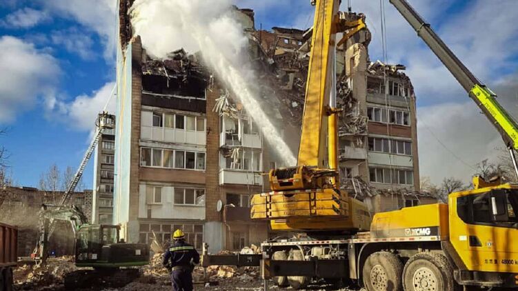 Зруйнований у Тернополі будинок. Фото: ДСНС