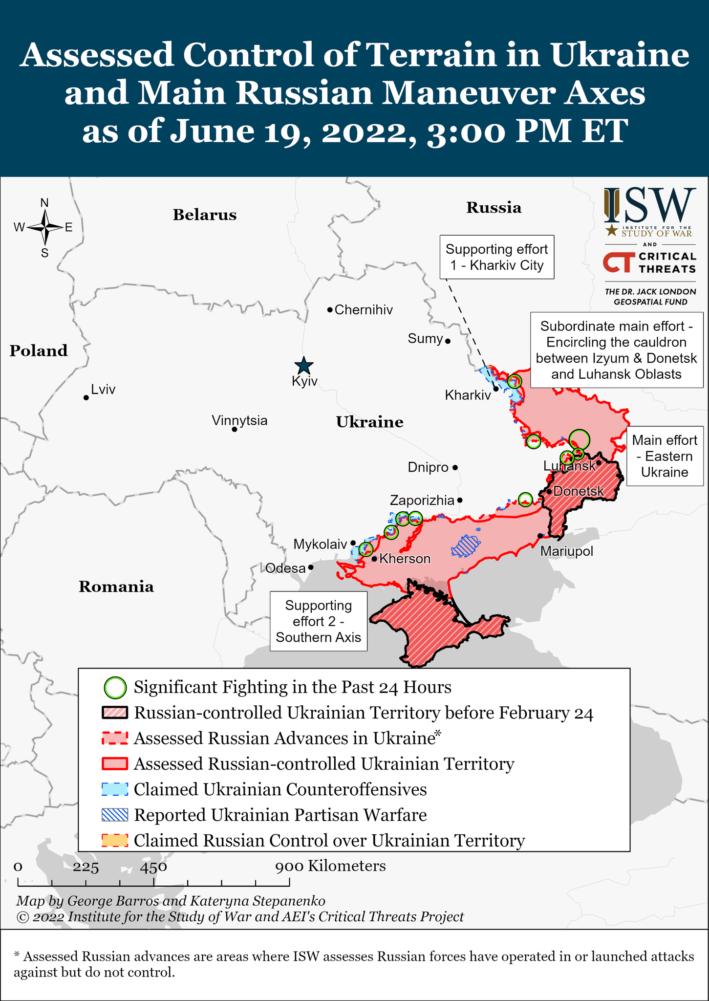 Карта боевых действ