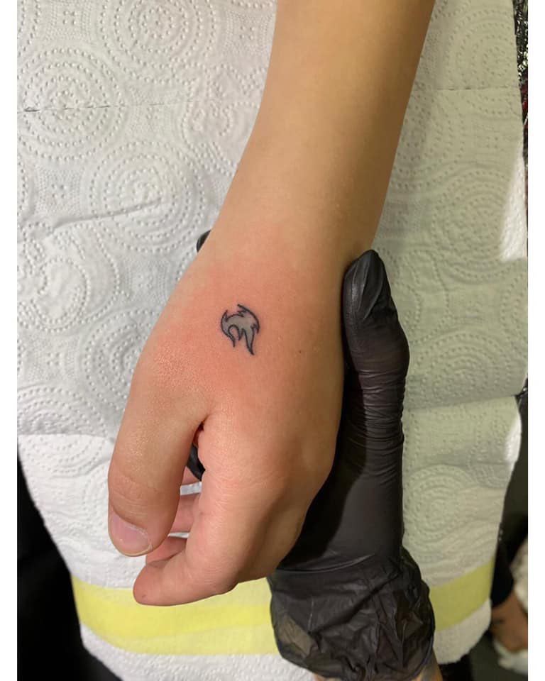 тату семилетнего мальчика Теодора на руке