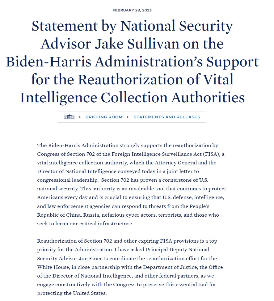 Скриншот с сайта Белого дома