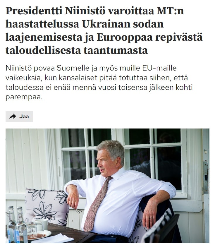 Из-за войны в Украине ЕС столкнется с длительным экономическим спадом