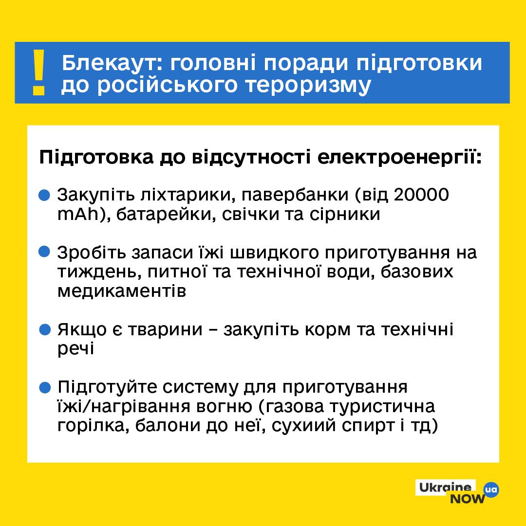 Как подготовиться к отсутствию света