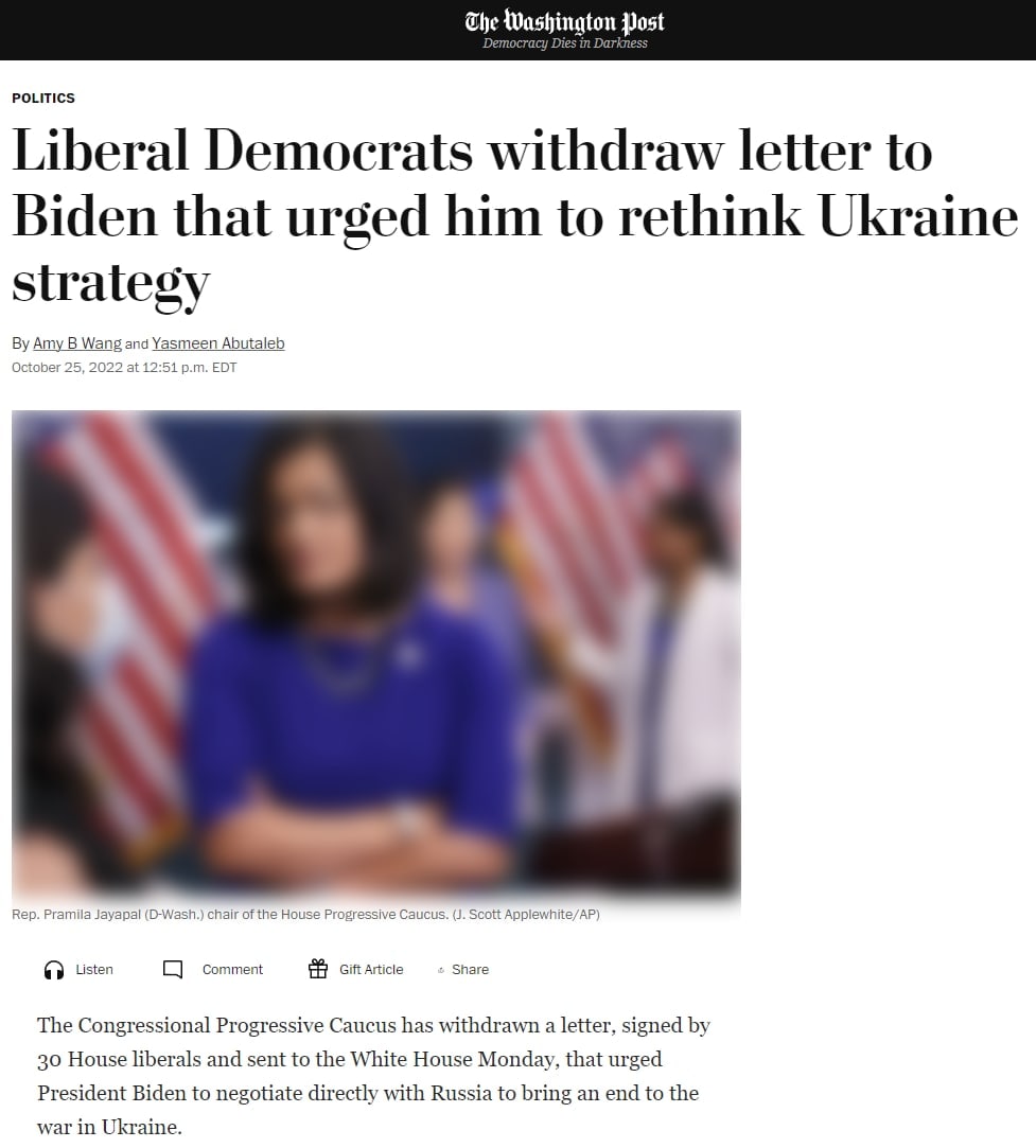 Скриншот с сайта The Washington Post