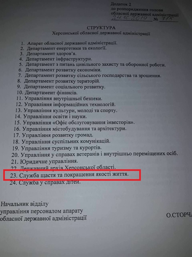 Гусев реформировал ОГА и включил туда Службу счастья в октябре. Фото: most.ks.ua