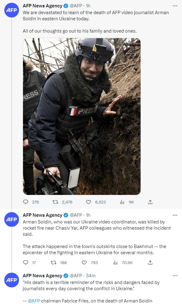 Скриншот из Твиттера AFP 