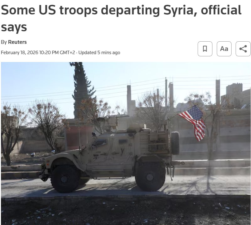 Снимок заголовка на wsj.com &ndash; США выводят военных из Сирии