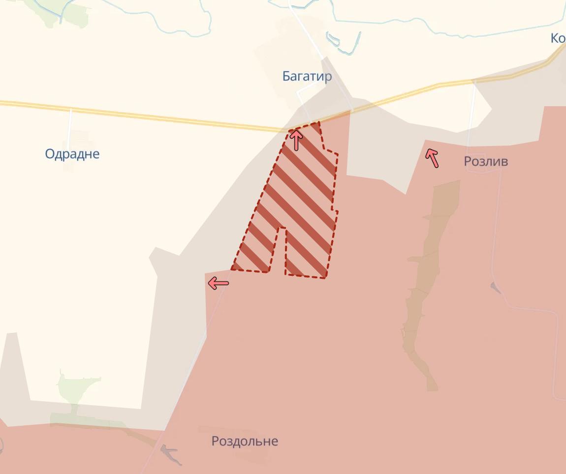 Карта бойових дій. Джерело - Deep State