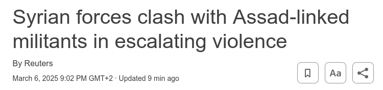 Снимок заголовка на reuters.com