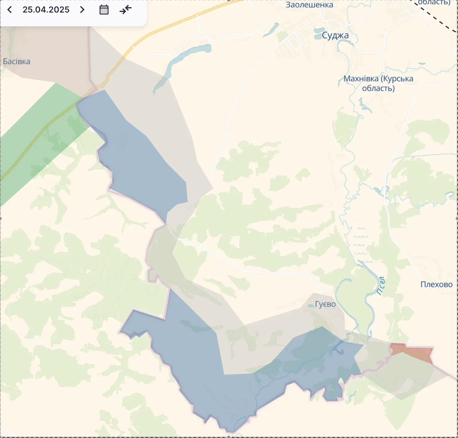 Карта бойових дій. Джерело - Deep State